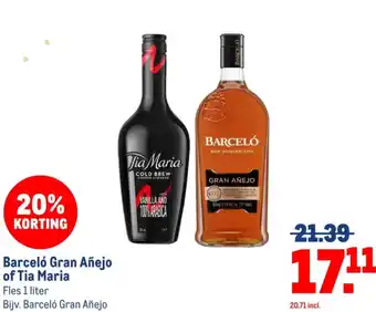 Makro Barceló Gran Añejo of Tia Maria aanbieding
