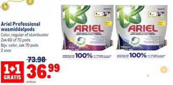 Makro Ariel Professional wasmiddelpods aanbieding