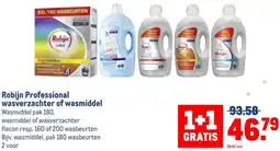 Makro Robijn Professional wasverzachter of wasmiddel aanbieding