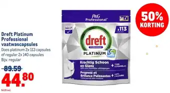 Makro Dreft Platinum Professional vaatwascapsules aanbieding