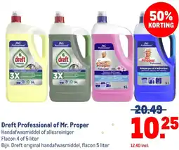 Makro Dreft Professional of Mr. Proper aanbieding