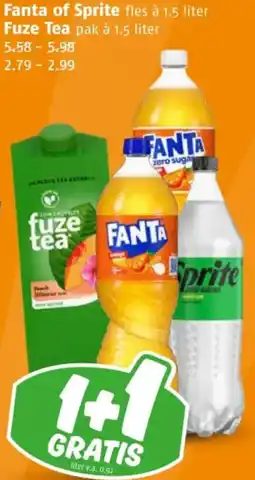 Poiesz Fanta of Sprite of Fuze Tea aanbieding