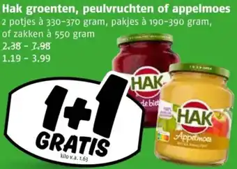Poiesz Hak groenten, peulvruchten of appelmoes aanbieding