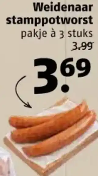 Poiesz Weidenaar stamppotworst aanbieding
