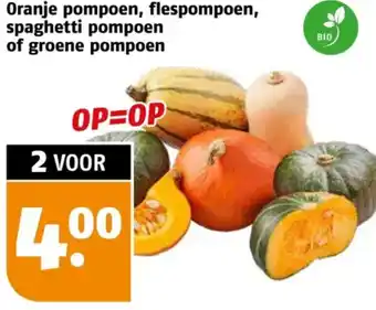 Poiesz Oranje pompoen, flespompoen, spaghetti pompoen of groene pompoen aanbieding