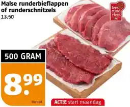 Poiesz Malse runderbieflappen of runderschnitzels aanbieding