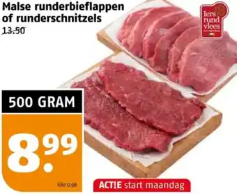 Poiesz Malse runderbieflappen of runderschnitzels aanbieding