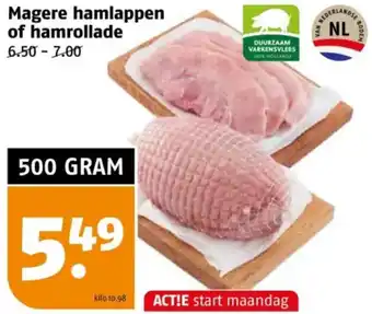 Poiesz Magere hamlappen of hamrollade aanbieding