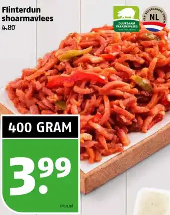 Poiesz Flinterdun shoarmavlees aanbieding