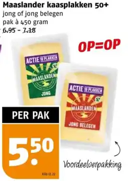 Poiesz Maaslander kaasplakken 50+ aanbieding