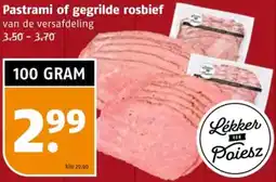 Poiesz Pastrami of gegrilde rosbief aanbieding