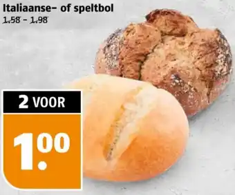 Poiesz Italiaanse of speltbol aanbieding