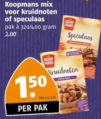 Poiesz Koopmans mix voor kruidnoten of speculaas aanbieding