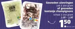 Poiesz Gesneden uienringen of gesneden kastanje champignons aanbieding