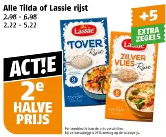 Poiesz Alle Tilda of Lassie rijst aanbieding