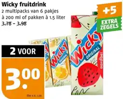 Poiesz Wicky fruitdrink aanbieding