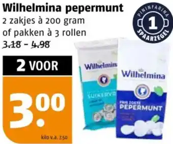 Poiesz Wilhelmina pepermunt aanbieding