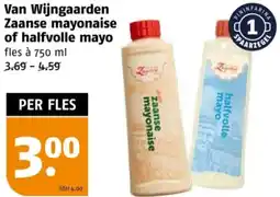 Poiesz Van Wijngaarden Zaanse mayonaise of halfvolle mayo aanbieding