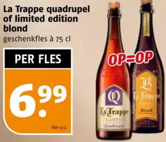 Poiesz La Trappe quadrupel of limited edition blond aanbieding