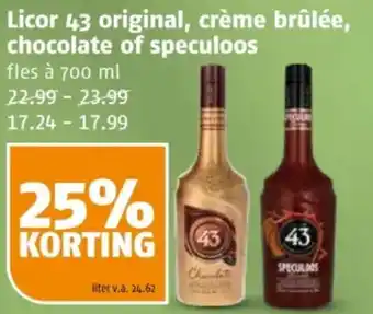 Poiesz Licor 43 original, crème brûlée, chocolate of speculoos aanbieding