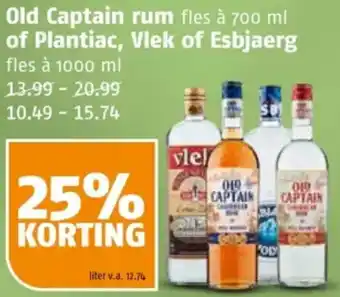 Poiesz Old Captain rum of Plantiac, Vlek of Esbjaerg aanbieding