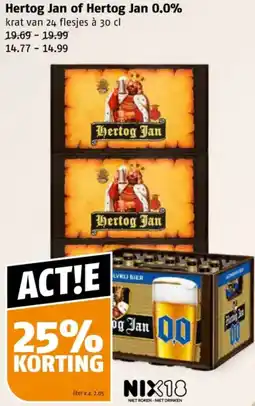 Poiesz Hertog Jan of Hertog Jan 0.0% aanbieding