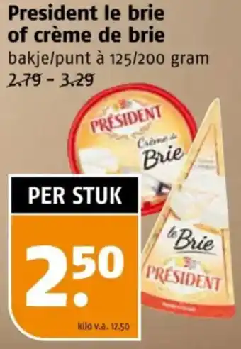 Poiesz President le brie of crème de brie aanbieding