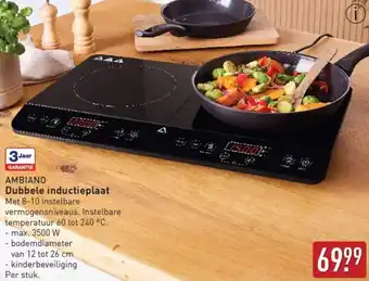 ALDI Ambiano Dubbele inductieplaat aanbieding