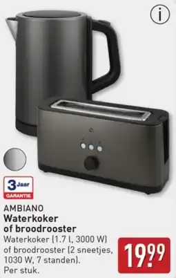 ALDI Ambiano Waterkoker of broodrooster aanbieding