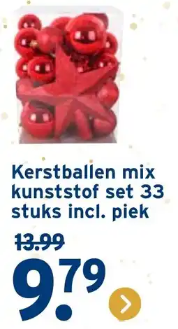 GAMMA Kerstballen mix kunststof set aanbieding