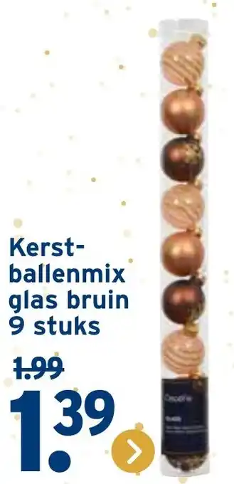 GAMMA Kerstballen Mix glas bruin aanbieding