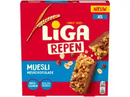 Hoogvliet Liga Mueslireep melkchocolade aanbieding