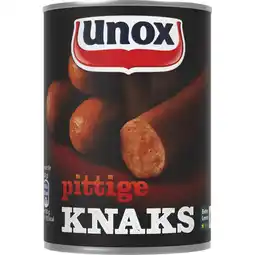 Jumbo Unox Worst Knaks Pittig 400 g aanbieding