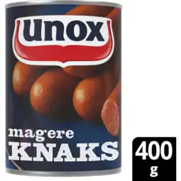 Jumbo Unox Magere Knaks 400 g aanbieding