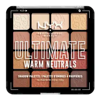 Kruidvat NYX Professional Makeup Ultimate Warm Neutrals Shadow Palette aanbieding