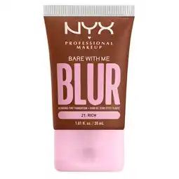 Kruidvat NYX Professional Makeup Bare With Me Blur 21: Rich Foundation aanbieding