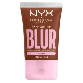 Kruidvat NYX Professional Makeup Bare With Me Blur 21: Rich Foundation aanbieding