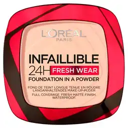 Kruidvat L'Oréal Paris Infaillible 24H Fresh Wear 180 Rose Sand Foundation in a Powder aanbieding