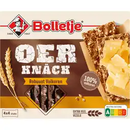 Jumbo Bolletje Oerknäck Robuust Volkoren 4 x 4 Stuks 300 g aanbieding
