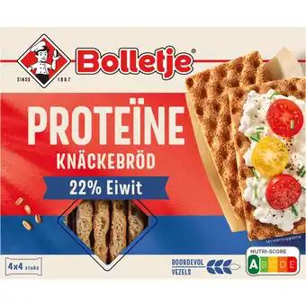 Jumbo Bolletje Proteïne Knäckebröd 22% Eiwit 4 x 4 Stuks 255 g aanbieding