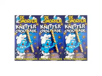 Hoogvliet Smurfen Knetter chocolade wit aanbieding