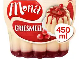 Hoogvliet Mona Griesmeelpudding met rode bessensaus aanbieding