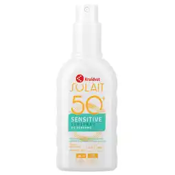 Kruidvat Kruidvat Solait Sensitive SPF50+ Sunspray aanbieding