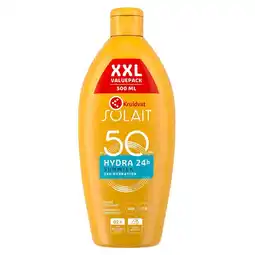 Kruidvat Kruidvat Solait SPF50 Hydra 24H XXL Sun Milk aanbieding