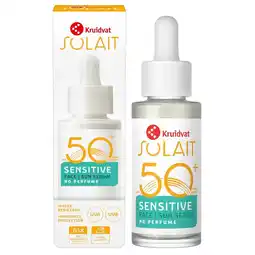 Kruidvat Kruidvat Solait Sensitive SPF50+ Face Sun Serum aanbieding