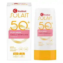 Kruidvat Kruidvat Solait Hyaluron SPF50+ Face Sunfluid aanbieding