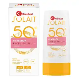 Kruidvat Kruidvat Solait Hyaluron SPF50+ Face Sunfluid aanbieding