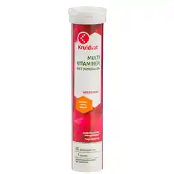 Kruidvat Kruidvat Multivitaminen & Mineralen Extra Sterk Bruistabletten aanbieding