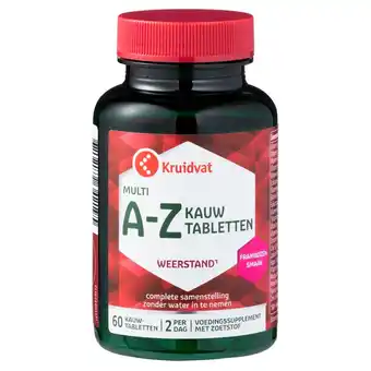 Kruidvat Kruidvat Multi A-Z Kauwtabletten voor Volwassenen aanbieding