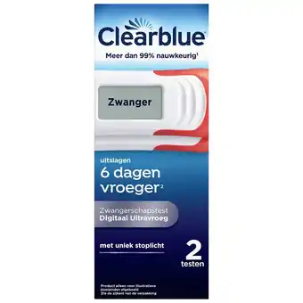 Kruidvat Clearblue Digitaal Ultravroeg Zwangerschapstest aanbieding